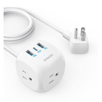 Anker 20W Usb C Power Strip, 321 Power Strip With 3 Outlets And Usb C Charging For Iphone 15/15 Plus/15 Pro/15 Pro Max, 5 Ft Extension Cord, Power Delivery Charging For Dorm Rooms,Home Office