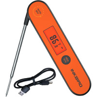 Inkbird Instant Read Meat Thermometer Iht-1P, Digital Waterproof Rechargeable Food Thermometer With Calibration, Magnet, Backlight For Cooking, Grill, Smoker, Kitchen, Turkey