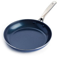 Blue Diamond Cookware Diamond Infused Ceramic Nonstick 10"" Frying Pan Skillet, Pfas-Free, Dishwasher Safe, Oven Safe, Blue