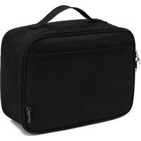 Flowfly Kids Lunch Box Insulated Soft Bag Mini Cooler Back To School Thermal Meal Tote Kit For Girls, Boys, Black
