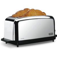 Waring Commercial Wct704 4 Slice Extra Long Slot Light Duty Pop-Up Toaster, 120V, 5-15 Phase Plug