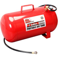 Big Red T88007 Torin Portable Horizontal Air Tank With 36"" Hose, 7 Gallon Capacity, Red