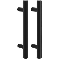 Probrico (20 Pack Black Kitchen Cabinet Pulls, 3-3/4 Inch Hole Centers Round T Bar Handles Modern Cabinet Hardware Cupboard Pull, 6 Inch Total Length