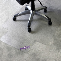Marvelux 47"" X 53"" Heavy Duty Polycarbonate Office Chair Mat With Lip For Carpets | Transparent Carpet Protector For Low, Standard And Medium Pile Carpeted Floors | Multiple Sizes