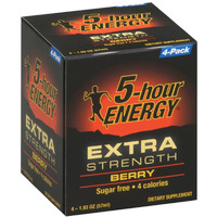5-Hour Energy Extra Strength Dietary Supplement, Berry, 4 Count