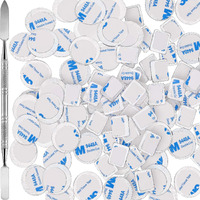 Sumind 101 Pieces Metal Stickers For Eyeshadow Palette Set, Includes 1 Makeup Depotting Tool, 50 Pieces Square Adhesive Empty Palette Metal Stickers And 50 Pieces Round Makeup Colorful Palette Sticker