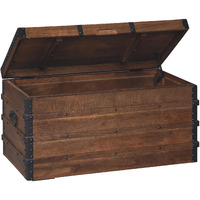 Signature Design By Ashley Kettleby Vintage Wood Storage Trunk Or Coffee Table With Lift Top 19"", Brown