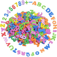 Aylifu Foam Stickers, 260 Pieces Self-Adhesive Foam Alphabet Letters And Numbers Sticker For Kid's Arts Craft Supplies - Assorted Colors