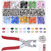 Mandala Crafts Metal Snap Button Kit - Snap On Buttons & Snap Fastener Tool - 9.5Mm Colorful Metal Snaps Buttons Snap Closures Sewing Snaps For Clothing Leather Crafting