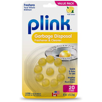 Plink 90 Garbage Disposer Cleaner And Deodorizer, Lemon, 20 Count