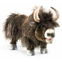 Yak Hand Puppet, Brown, Cream, Black
