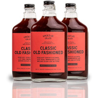 Cocktail Crate Old Fashioned Drink Mixer | Makes 51 Cocktails | Award-Winning Craft Mixer For Classic Old Fashioned - Premium Syrup Handcrafted With Aromatic Bitters & Demerara Sugar | 12.7Oz - 3 Pack