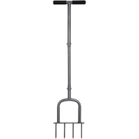 Baraystus Height Adjustable Mannual Lawn Aerator For Compacted Soils And Lawns Hand Aerator With 4 Spike Aerator