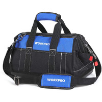 Workpro 16-Inch Wide Mouth Tool Bag With Water Proof Molded Base