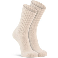 Foxriver Womens Classic Wool Medium-Weight Sport Crew Athletic-Socks, Natural, Medium Us