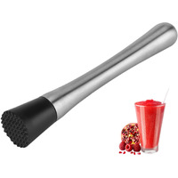 Fdit Cocktail Muddler Stainless Steel Bar Stick Mojito Masher Fruit Mixer Ideal Bartender Tool Barware