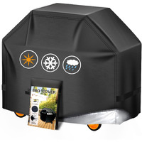 Aoretic Grill Cover, 58 Inch Bbq Gas Grill Cover For Outdoor Grill, Charbroil Grill Cover Barbecue Waterproof, Anti-Uv For Weber Char-Broil Monument, Dyna-Glo Nexgrill Spun Polyester
