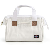 Dickies 12-Inch Durable Canvas Work Bag For Painters, Carpenters, And Builders, Heavy-Duty Zipper, Reinforced Handles, White