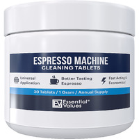 Essential Values Espresso Machine Cleaning Tablets (30 Tablets), Compatible With Breville Barista Express, Gaggia, Delonghi, Jura, Philips - Universal Descaler For Espresso Machines