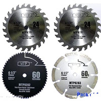 Pack Of 4 Assorted Metal/Wood 4-1/2"" 4.5 Inch Circular Saw Blade For Rockwell Compact Rk3441K , Worx Wx429L Rw9281 Rw9282 Rw9283