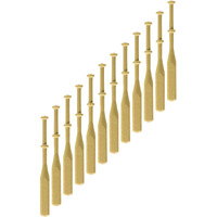 Lacis 3/8-Inch By 4-Inch Square Lace Bobbins Hardwood, Pack Of 24