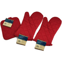 Kitchen Oven Mitt Pot Holder Set Red Kitchen Linens Oven Mitt Pot Holder Pack