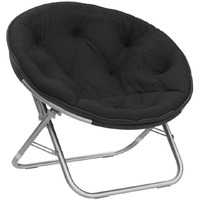 Urban Lifestyle Faux Fur Saucer Chair, One Size, Black
