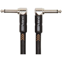 Roland Black Series Instrument Cable, Angled/Angled 1/4-Inch Jack, 3-Feet
