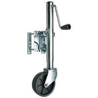 Reese Towpower 74410 Trailer Jack, Heavy-Duty Swivel Mount, 6-Inch Wheel, Chrome