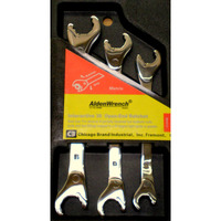 Alden Wrench 56039 Double Head Ratching Open-End Wrench 3 Piece Set Metric