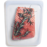 Stasher Platinum Silicone Food Grade Reusable Storage Bag, Clear (1/2 Gallon) | Reduce Single-Use Plastic | Cook, Store, Sous Vide, Or Freeze | Leakproof, Dishwasher-Safe, Eco-Friendly | 64 Oz