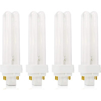 Circle (4 Pack Cfl Bulbs Direct Generic Replacement For Panasonic Fds18E35/4 18W 3500K Double Tube, 4 Pin G24Q-2 Base, Compact Fluorescent Light Bulbs