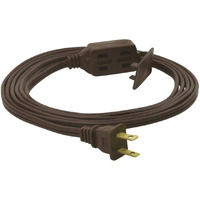 Prime Wire & Cable Ec670606 6-Foot 16/2 Spt-2 3-Outlet Indoor Cord, Brown