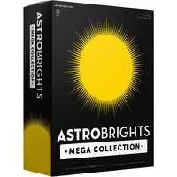 Astrobrights Mega Collection, Colored Cardstock, Bright Yellow, 320 Sheets, 65 Lb/176 Gsm, 8.5"" X 11"" - More Sheets! (91625)
