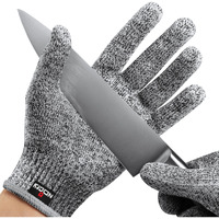 Nocry Premium Cut Resistant Gloves Food Grade - Level 5 Protection; Ambidextrous; Machine Washable; Superior Comfort And Dexterity; Lightweight Protective Gloves; Complimentary Ebook