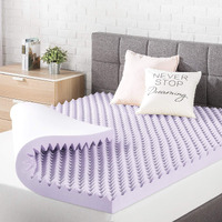 Best Price Mattress 3 Inch Egg Crate Memory Foam Mattress Topper With Soothing Lavender Infusion, Certipur-Us Certified, King