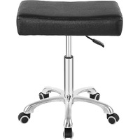 Nazalus Rolling Swivel Stool Height Adjustable With Wheels Heavy Duty For Office Home Desk Counter Salon (Black) (Black, Without Footrest)