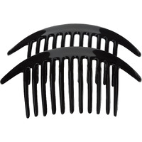 France Luxe Belle Interlocking Comb Pair - Black