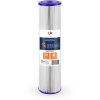 Aquaboon Whole House Sediment Water Filter - 4.5 X 20 Water Filter - 5 Micron Pleated Whole House Water Filter Cartridge Compatible W/Aquapure Ap810 2, Pentek Ecp5-Bb, Hydronix Spc-45-1005 (1 Pack)