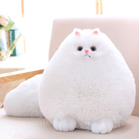 Winsterch Stuffed Animal Plushie Cat Stuffed Animal,Cute Soft Plush Cat Animals,White Stuffed Cat, Birthday Christmas For Kids,Boys,Girls,Fat Cat Stuffed Toy (White, 10 Inches)