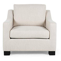 Christopher Knight Home Wesley Contemporary Fabric Club Chair, Beige, Dark Brown 33.5D X 33.75W X 32H Inch