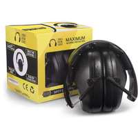 Pro For Sho 34Db Shooting Ear Protection - Special Designed Ear Muffs Lighter Weight & Maximum Hearing Protection - Standard Size, Black