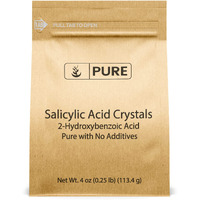 Pure Original Ingredients Salicylic Acid Crystals (4 Oz) 2-Hydroxybenzoic Acid, Always Pure, No Fillers Or Additives