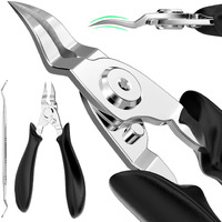 Ingrown Toenail Clippers(Upgrade), Steel Nail Clippers For Professional Podiatrist, Unique Long Handle Curved Blade Tool For Thick & Ingrown Nails, Suitable For Men, Women And Elderly-Xiorry