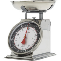Taylor Mechanical Kitchen Weighing Food Scale With Bowl, Weighs Up To 11Lbs, Measures In Grams And Ounces, Food Scales For Kitchen, Black And Silver