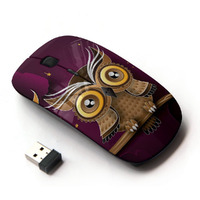 Koolmouse [ Optical 2.4G Wireless Mouse [ Owl Purple Smart Design Minimalist Modern ]