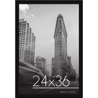 Americanflat 24X36 Poster Frame With Polished Plexiglass - Epic Collection - Gallery Wall Frames With Engineered Wood - Wide Photo Frame For Wall Display - Black
