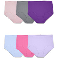 Fruit Of The Loom Womens Breathable Underwear, Regular, Brief - Cotton Mesh - 6 Pack Assorted Colors, 8 Us