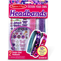 Melissa & Doug Design-Your-Own Headbands Jewelry-Making Kit With 50+ Stickers