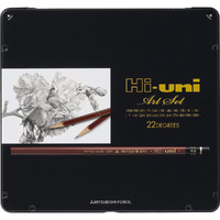 Uni Hi Wooden Pencil Art Set - 10B To 10H - Box Of 22 (Huas)